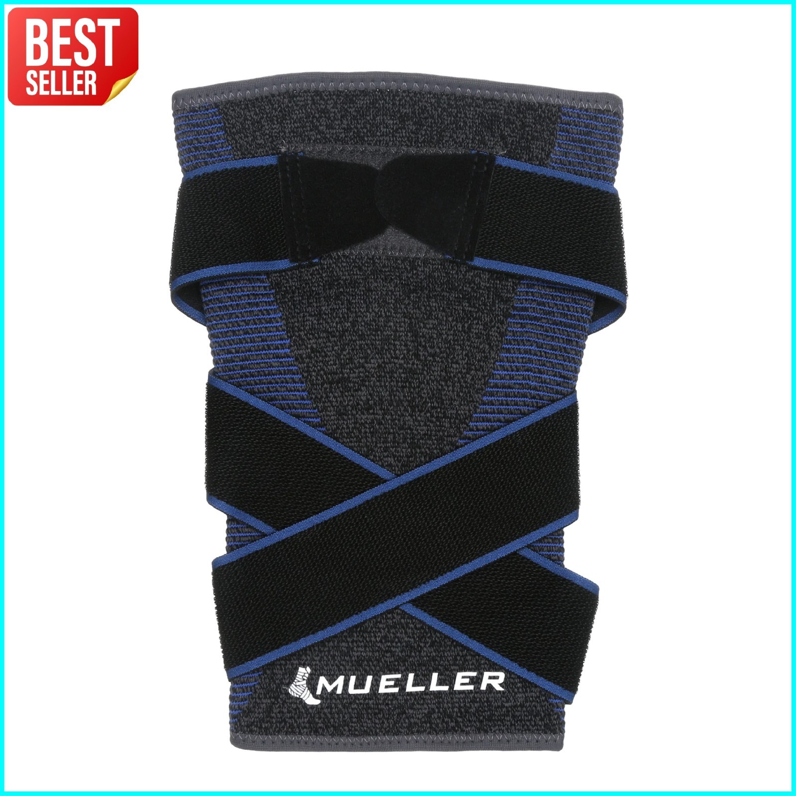 Mueller FIR 4 Way Stretch Knee Support Brace w Straps MD LG Sports