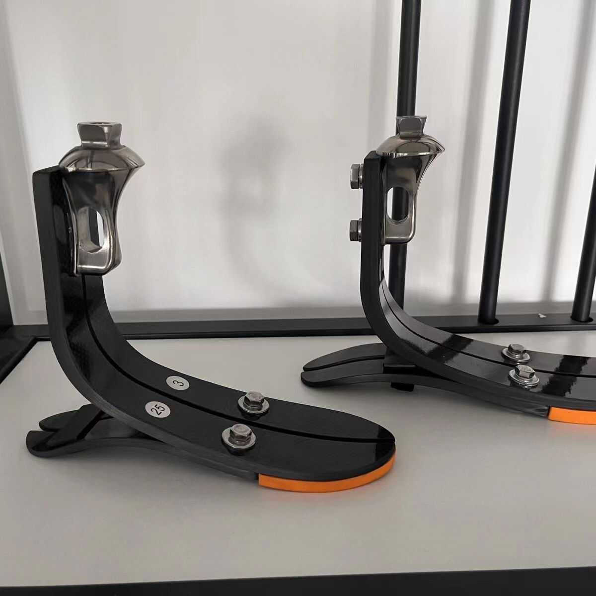 Carbon Fiber Prosthetic Foot Kit w/ Shell, Sock & Forefoot Pad 22-28cm L/R