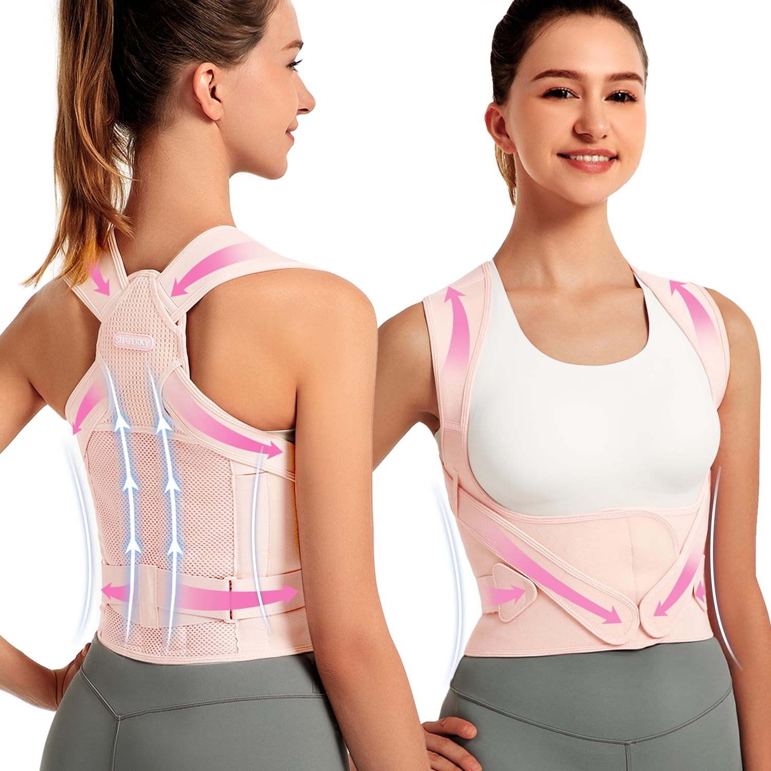 Posture Corrector for Women for Support: Back Brace for Full Back Support – Adju