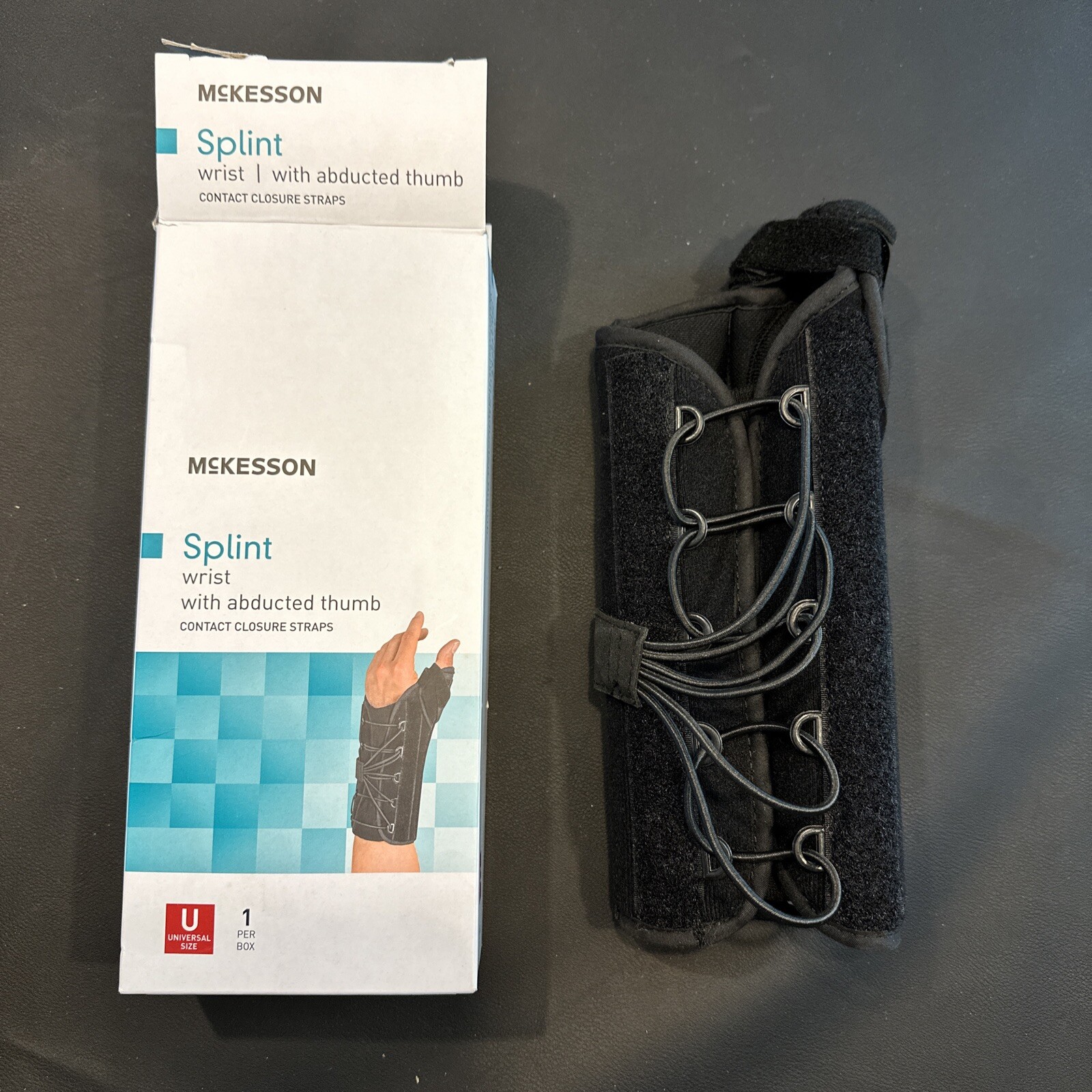New LH McKesson Splint Wrist With Abducted Thumb. Contact Closure Straps