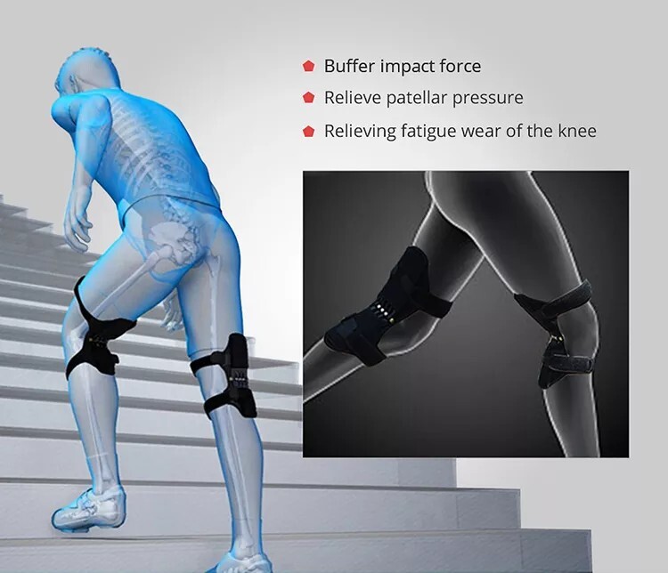 Hiking Neoprene Spring Adjustable Spring Bouncing Knee Booster Power Knee Pads