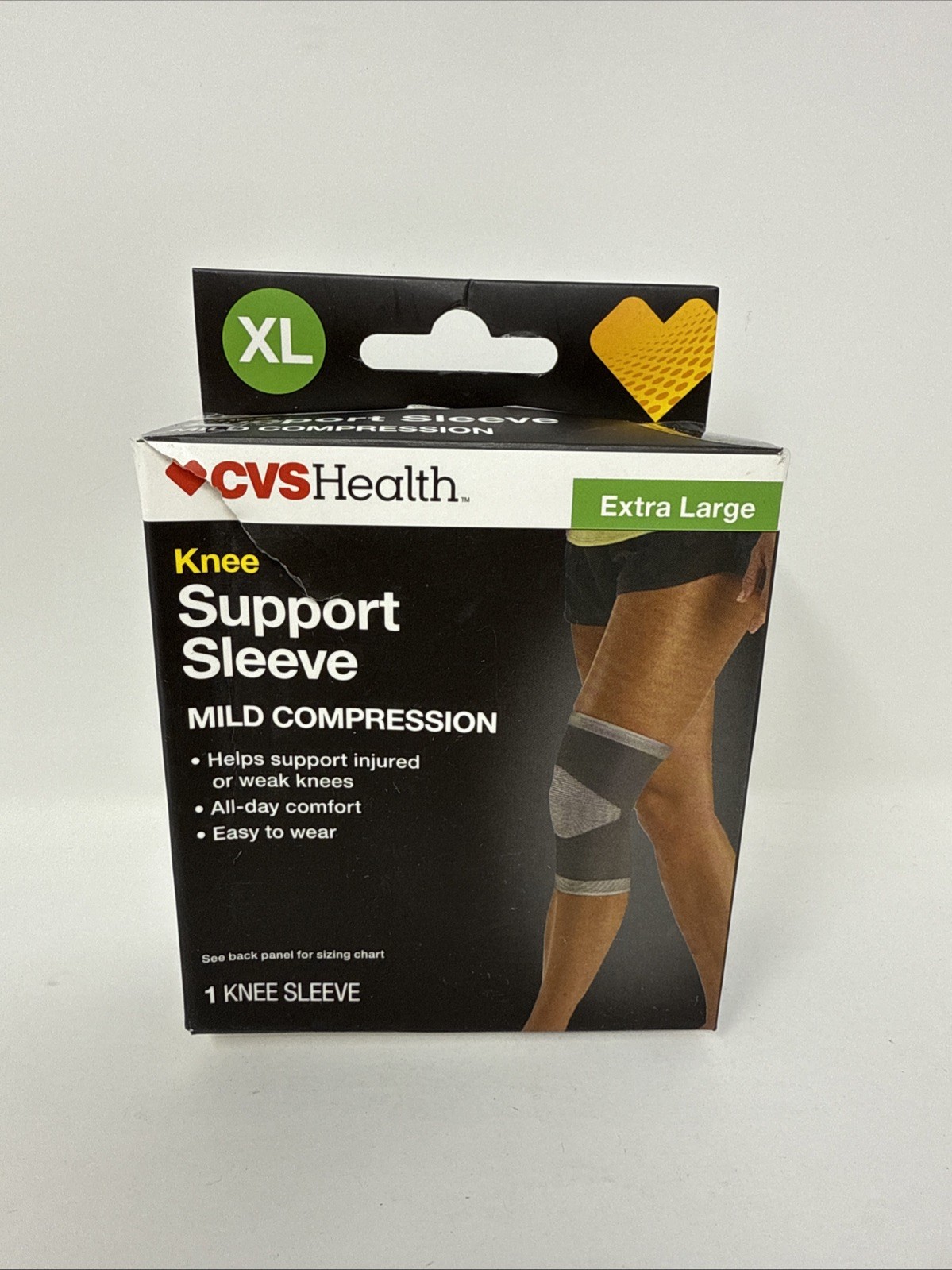 CVS Health Single Knee Support Sleeve Mild Compression Extra Large