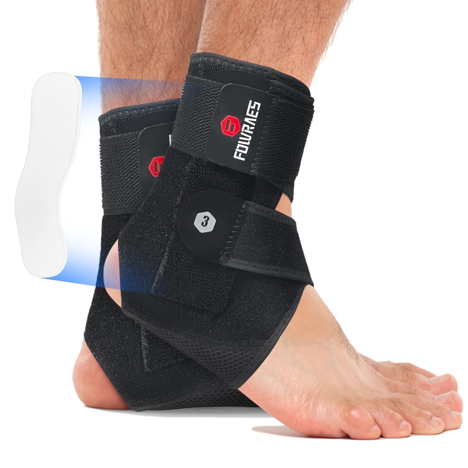 2 Pack Ankle Brace With Side Stabilizers,Ankle Sprain Brace for Men & Women I…