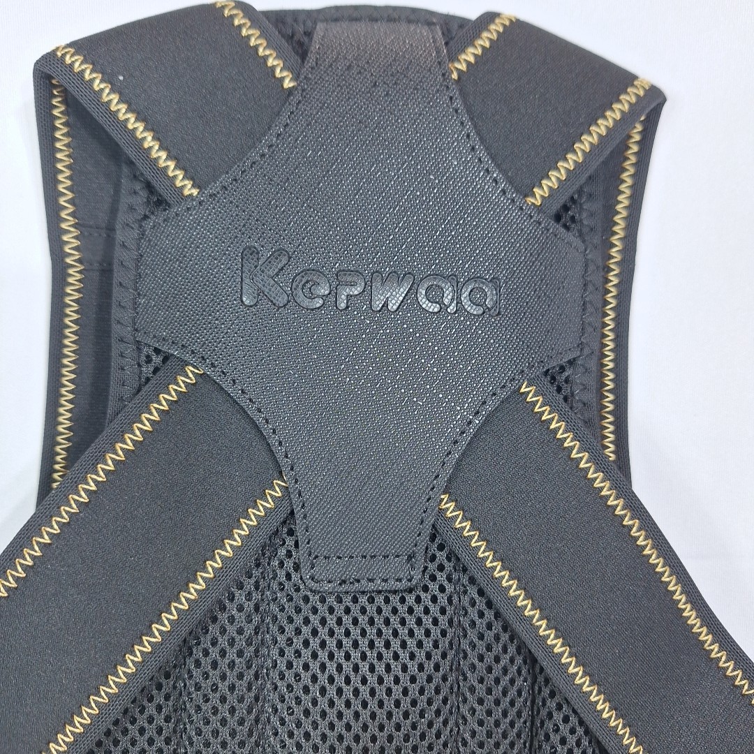 Kepwaa Back Brace Posture Corrector For Men And Women Adjustable Black Medium