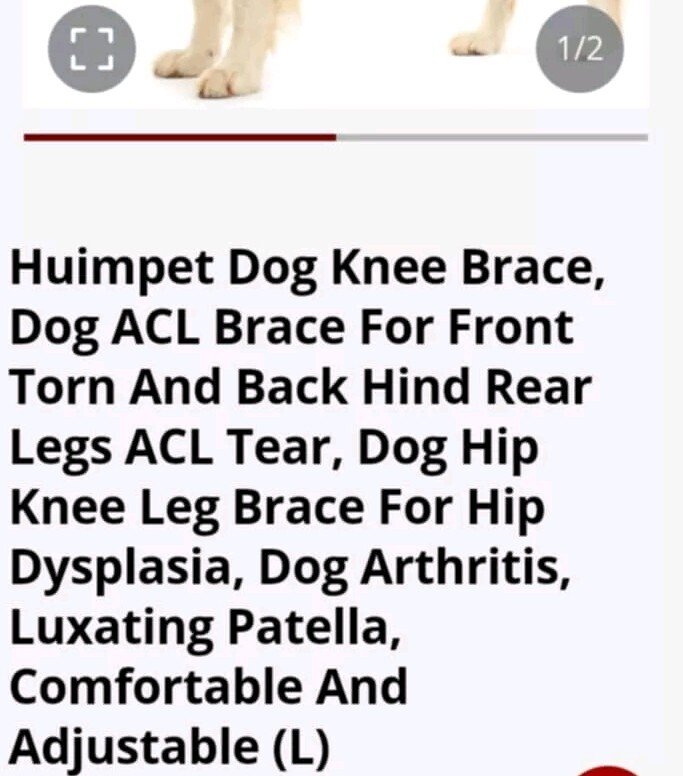 Knee Brace for Dogs ACL with Side Stabilizers,Knee Cap Dislocation,Arthritis (L)