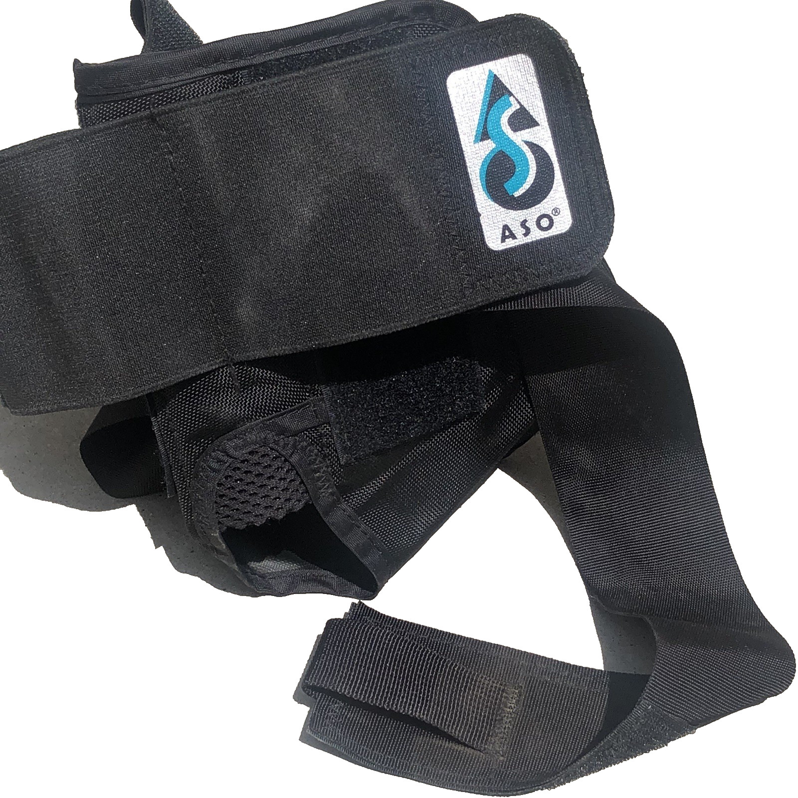Med Spec ASO Ankle Stabilizer Orthosis Small Black 11-12 Inches No Plastic Stays