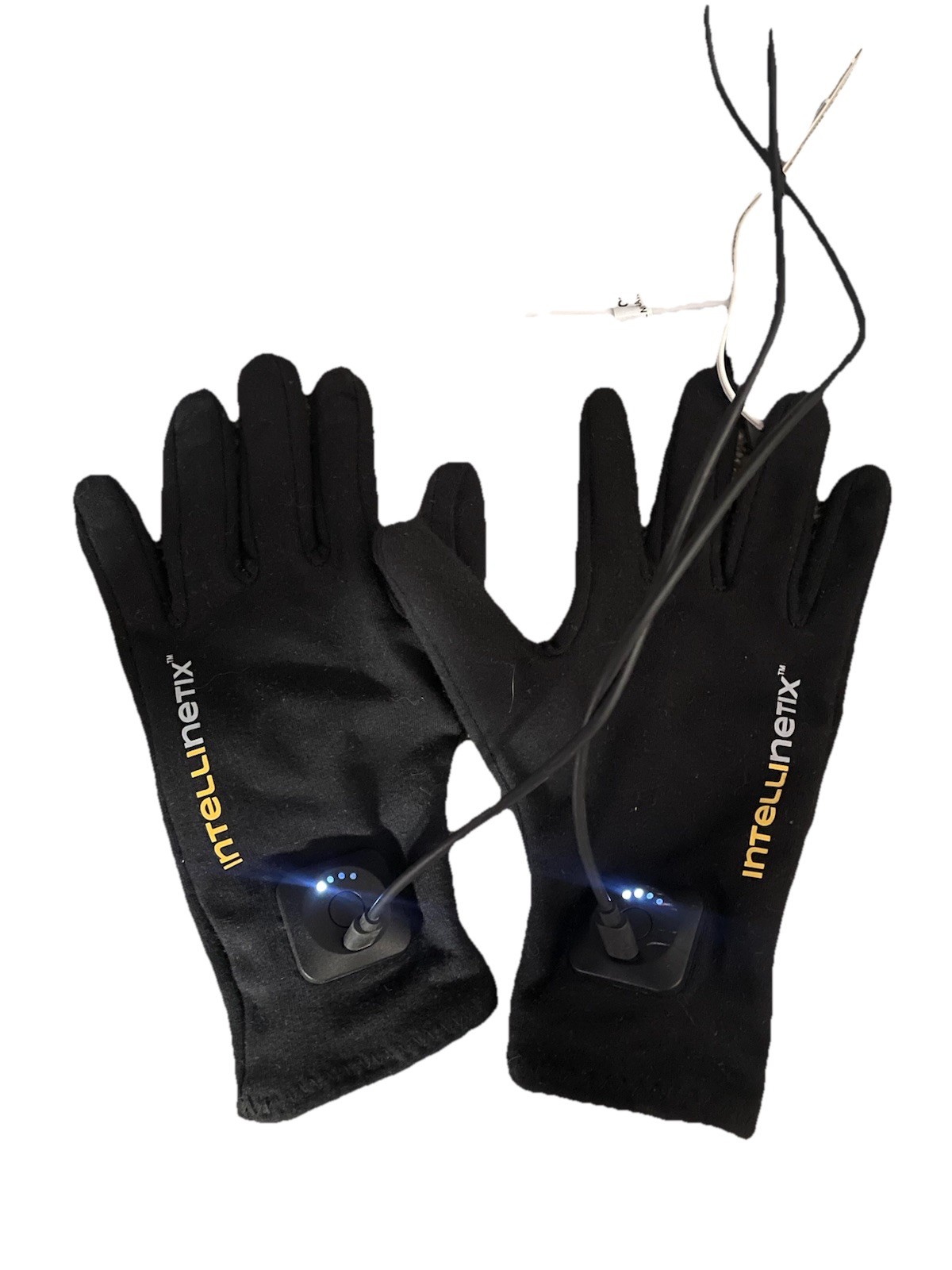 Intellinetix Wearable Vibrating Therapy Gloves – Adult Medium -BLACK