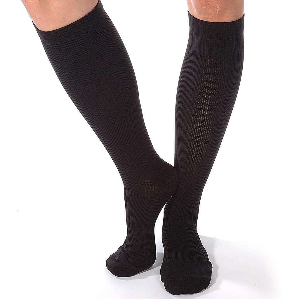 1/2 Pairs Medical Compression Socks Plus Women Men Wide Calf Stockings 20-30mmHg