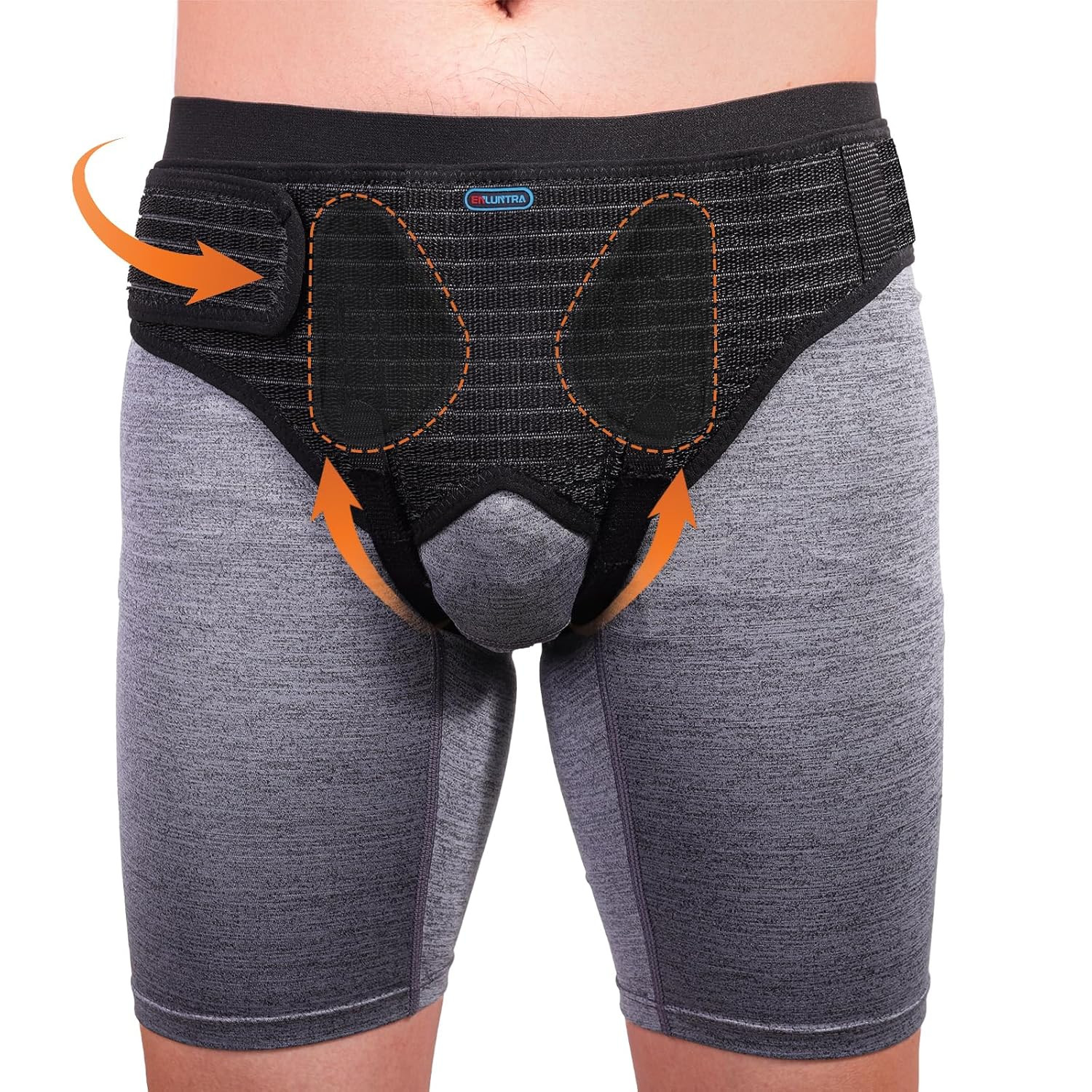 Hernia Belts for Men， Adjustable Inguinal Hernia Support Belt for Men & Women wi