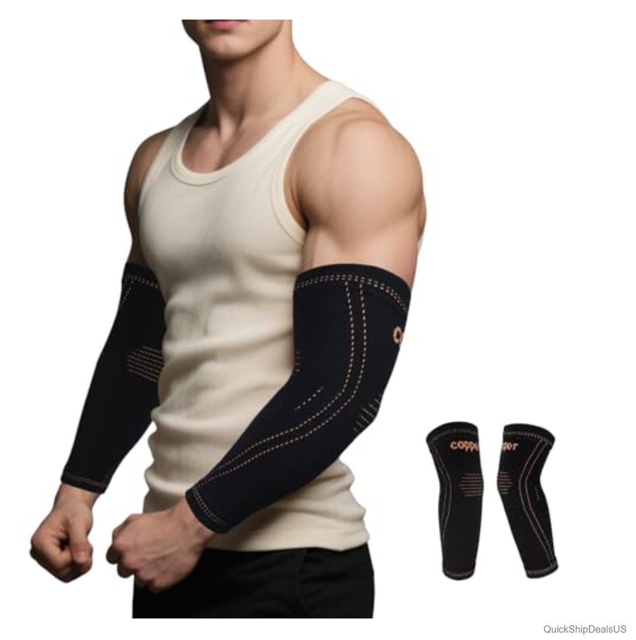 Arm Compression Sleeve Elbow Brace Tennis Elbow Tendonitis Full Arm Support Men