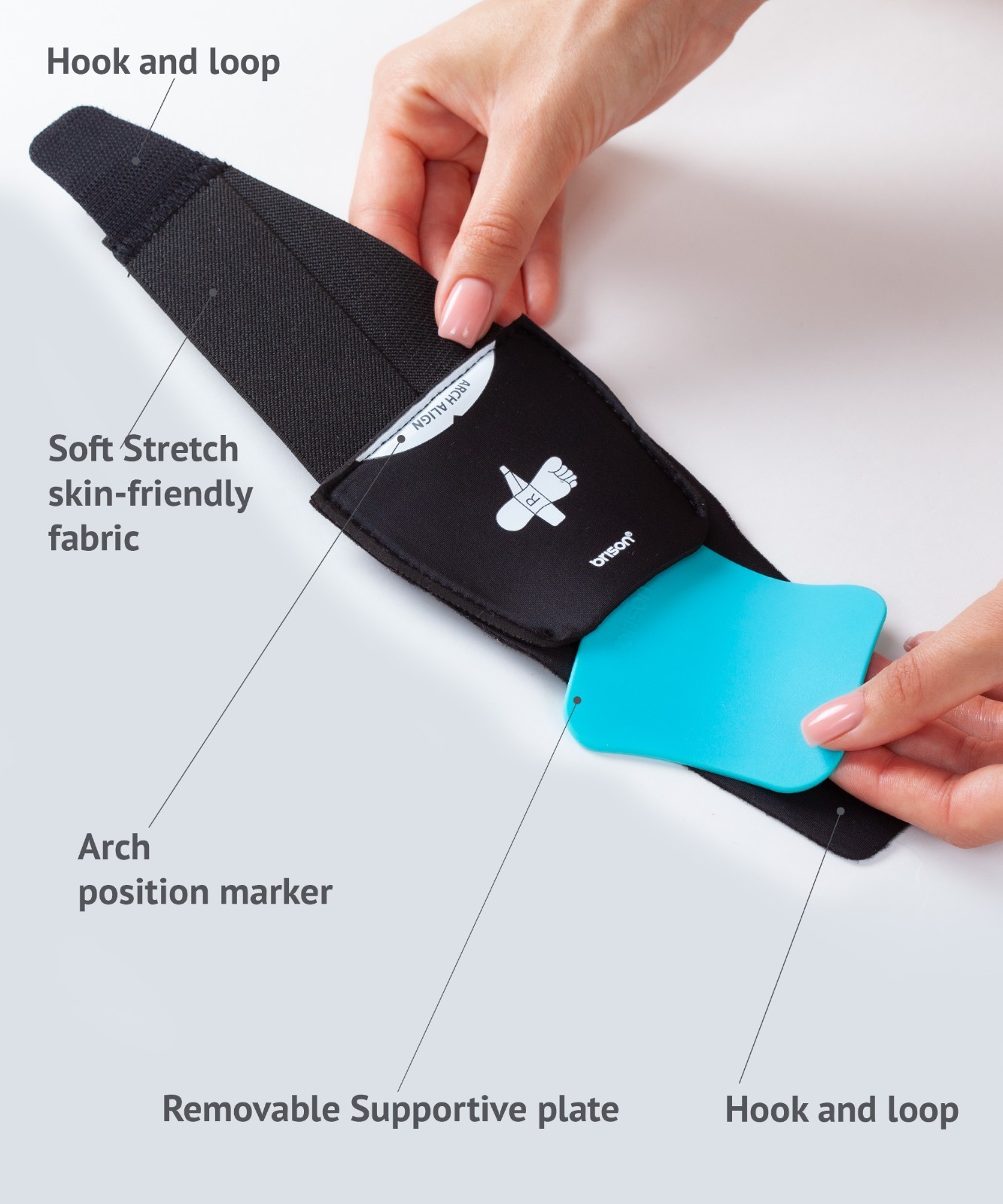 Arch Support Brace Orthotics Bands – Adjustable Feet Compression 1 pair
