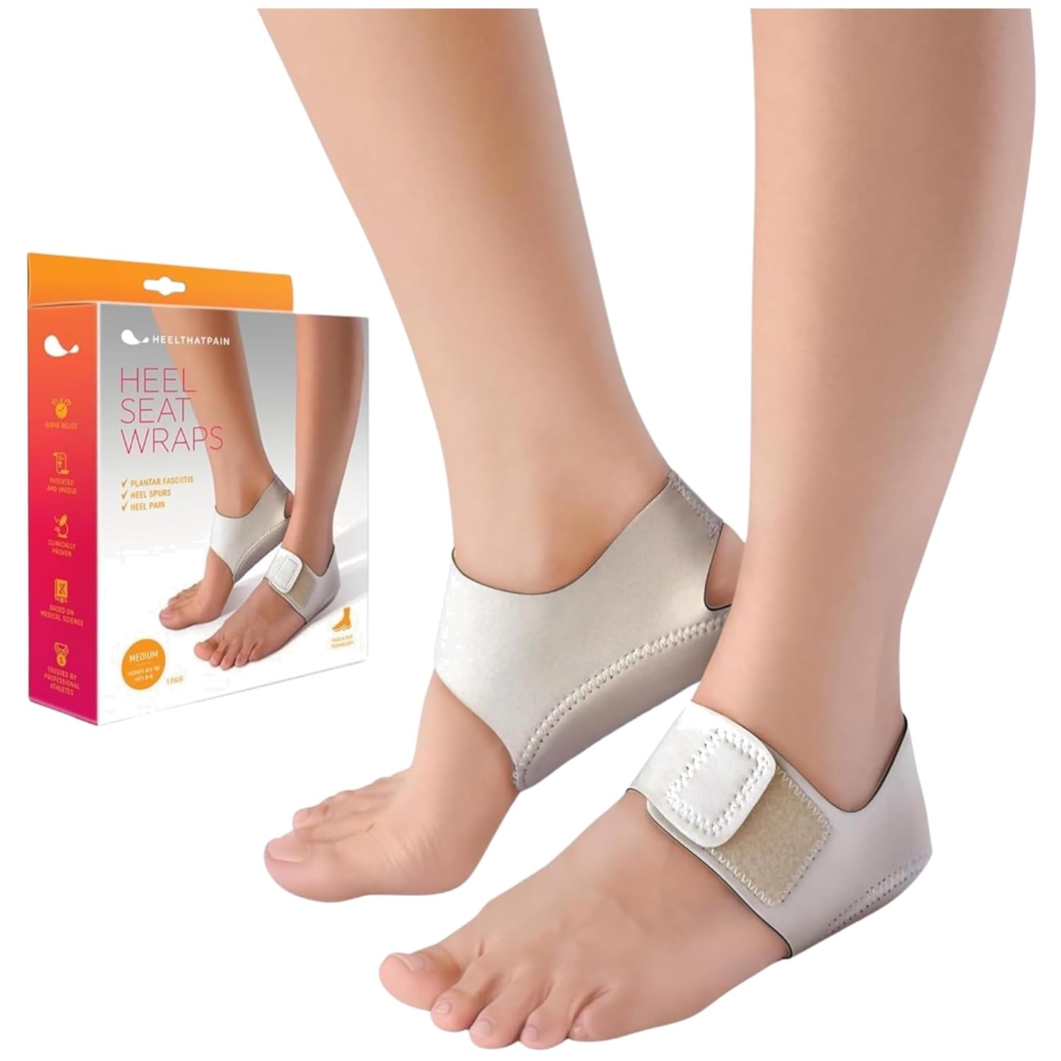 Patented Fascia-Bar Foot Support Wraps – Women’s 10.5-13
