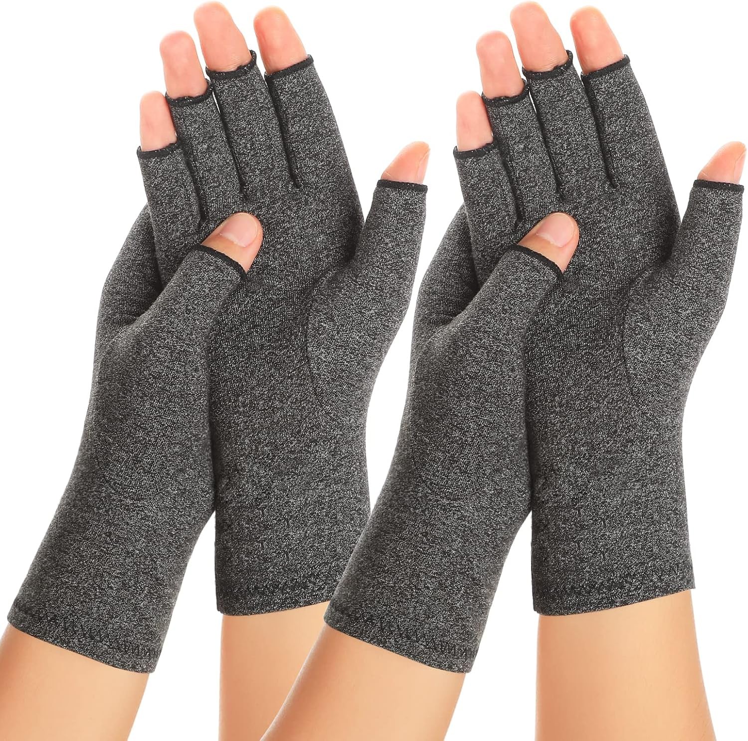 2 Pairs Arthritis Compression Gloves for Women Men Carpal Tunnel Pain Relief