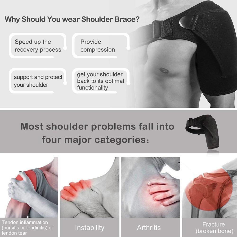 Healthy Lab Co Compression Shoulder Support Brace Sleeve for Dislocation Torn