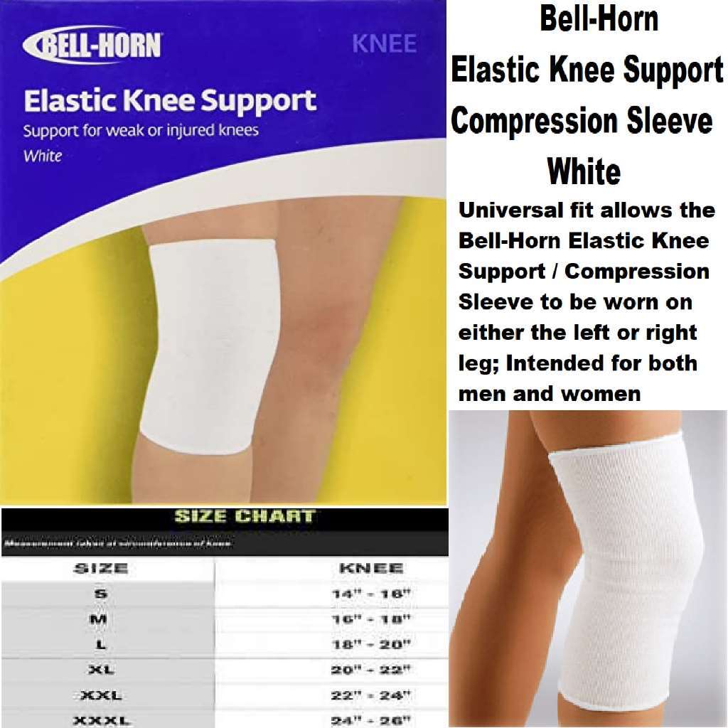 Bell-Horn White Elastic Knee Support Small