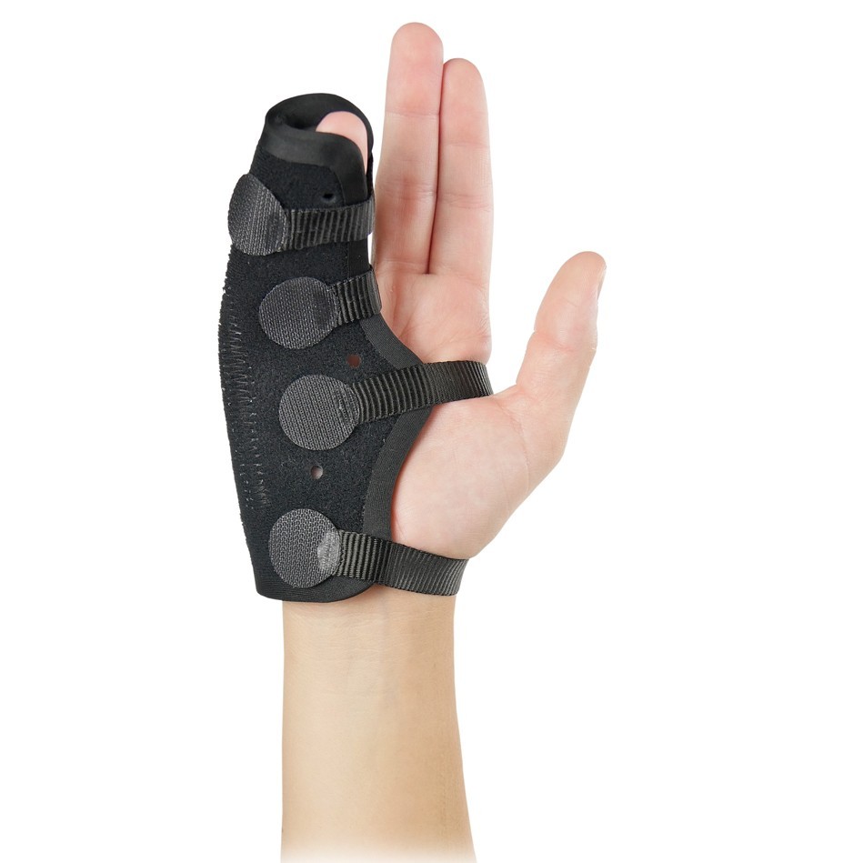 DJO Exos Ulnar Gutter Brace Hand Based, Black, Left, Extra Large, 125-71-1111