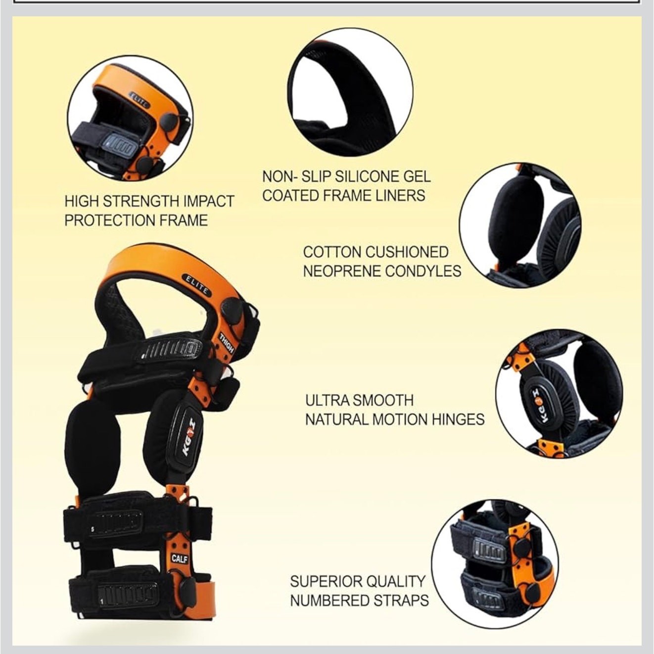 KGOI ELITE Orthopedic Knee Support Brace approximately size 15