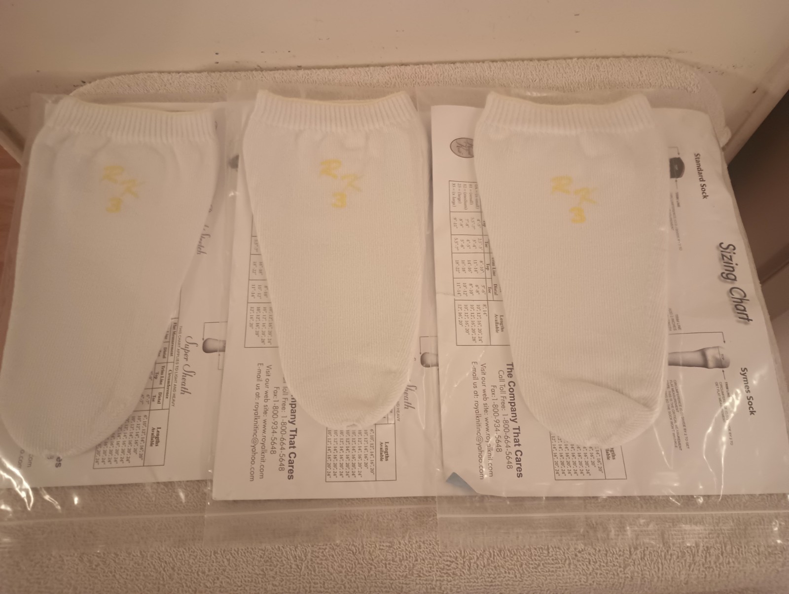 The Royal Flush Cool Max Prosthetic Sock Distal ORF3-1/2-10 Lot of 3 Med NEW