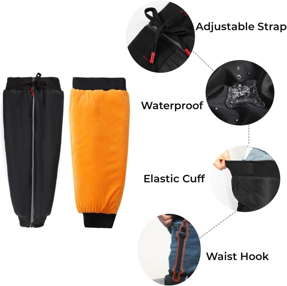 Motorcycle Warm Leg Knee Sleeves Winter Windproof Waterproof Plush Leg Pad Guard