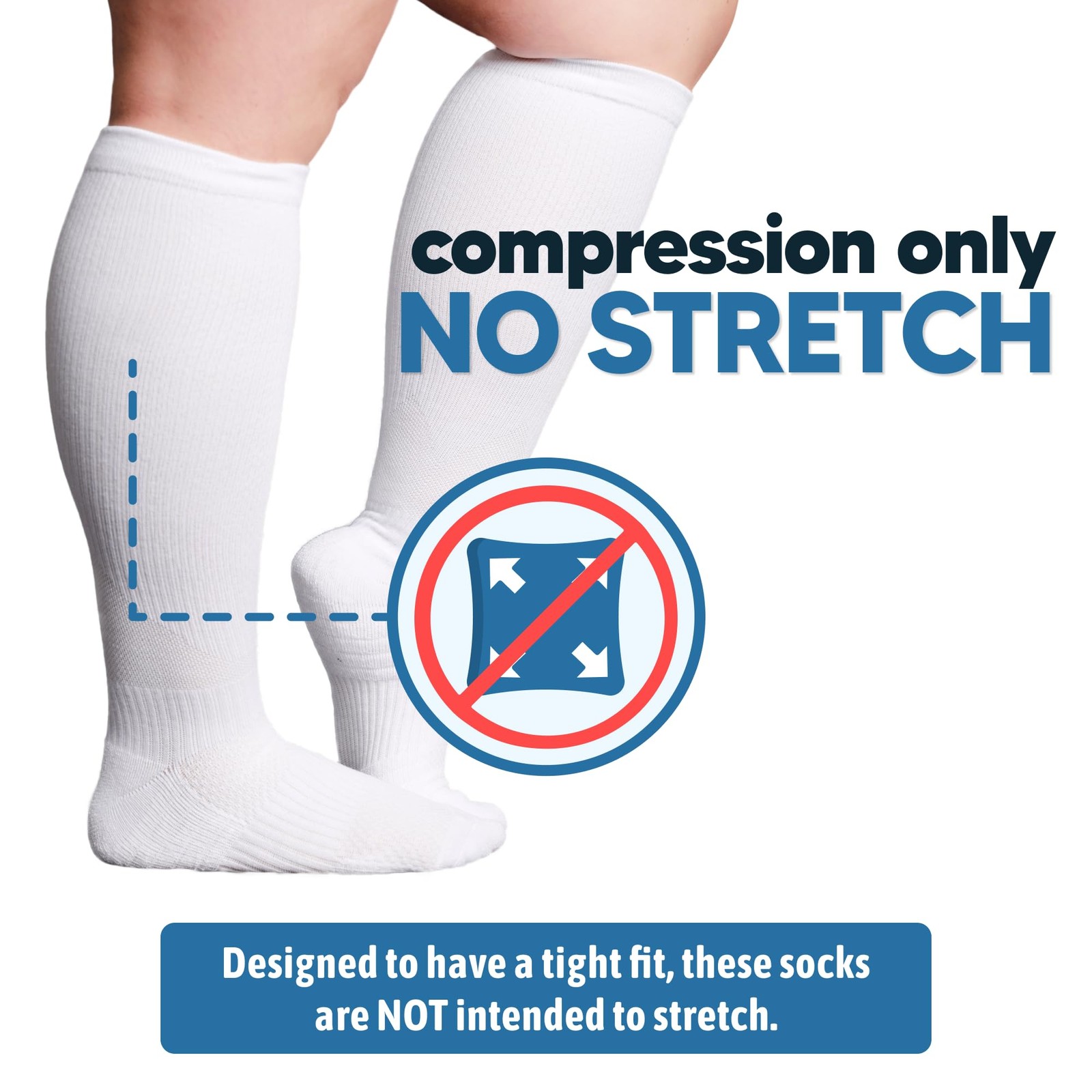 Viasox White 3 Pack Compression Socks Women & Men, Circulation Medium,