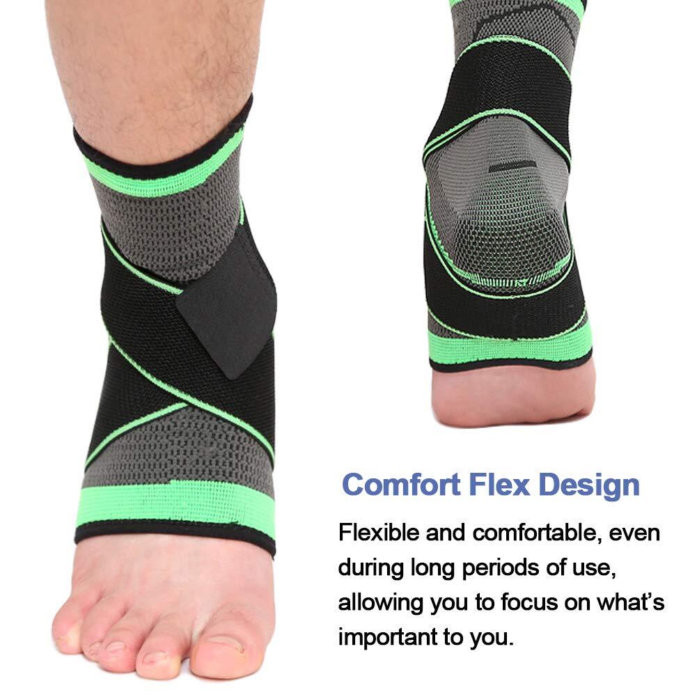 Ankle Brace Support Compression Sleeve Strap for Relief Sprained Tendon Foot Gym
