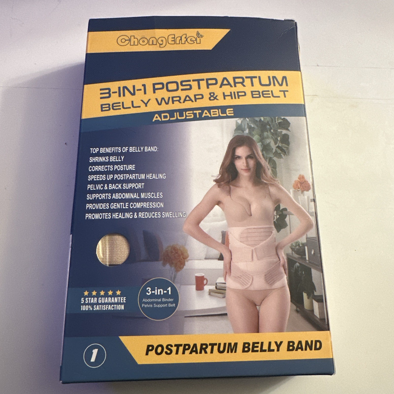 ChongErfei 3 in 1 Postpartum Support – Posture Correction- XL – Beige Q66