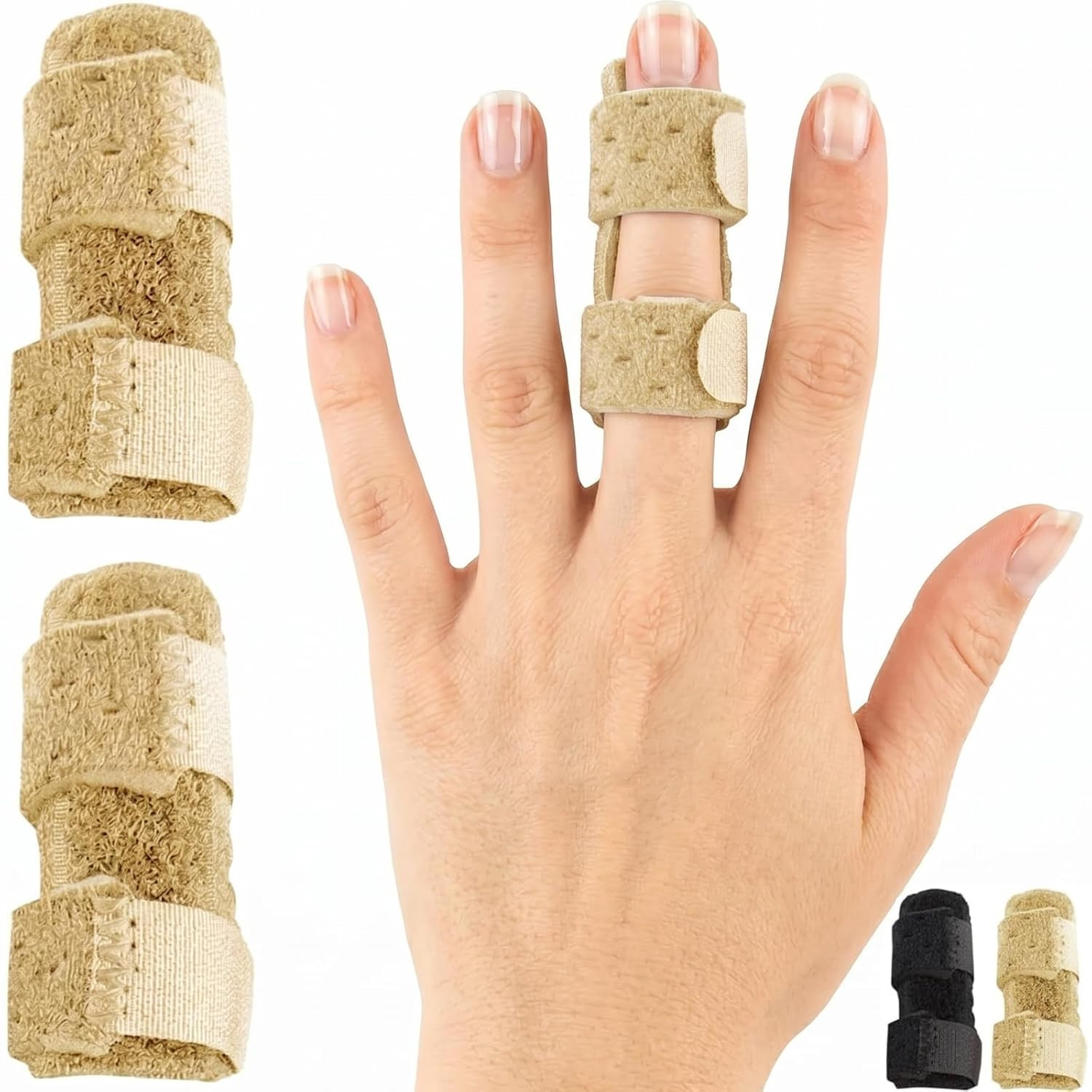 Vive Finger Splint (2 Pack) – Universal Finger Straightener – Broken and Trigger