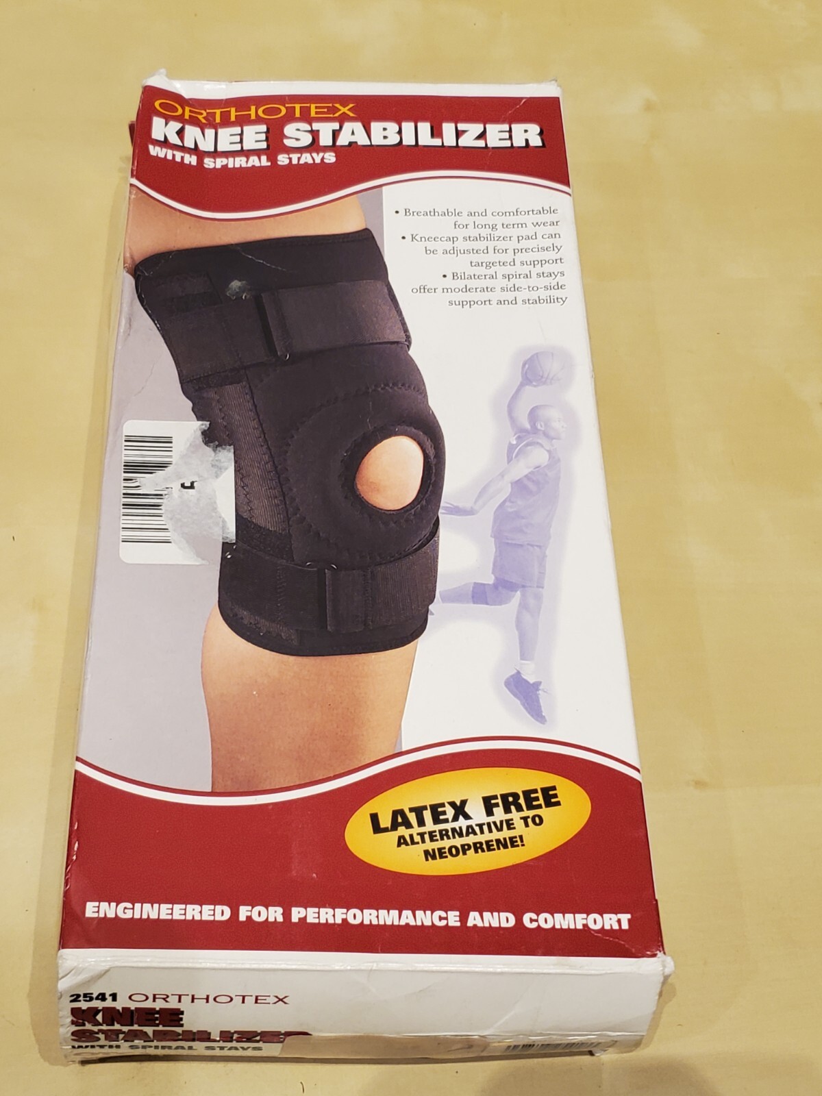 OTC ORTHOTEX Knee Stabilizer With Spiral Stays (Black) XXXL * 2541- SIZE XXXL