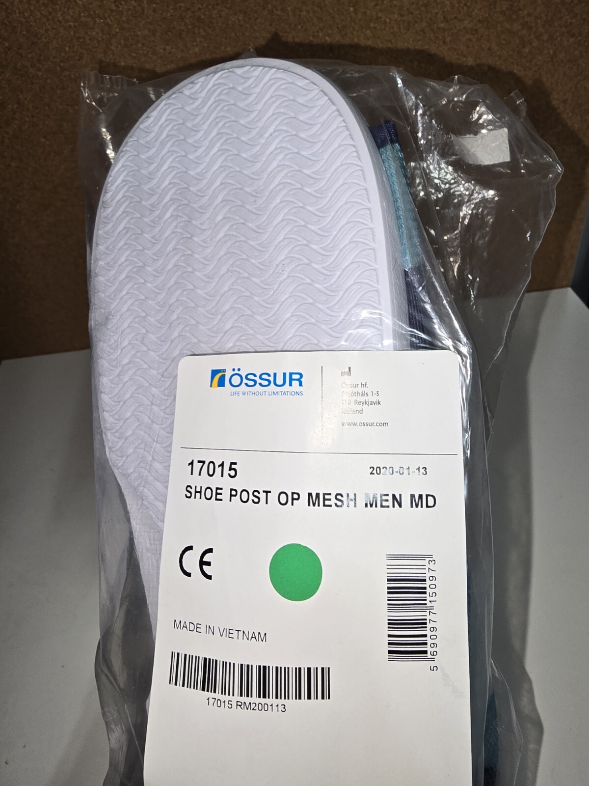 Ossur Blue Mesh Top Post Op Shoe Medium Mesh MEN 17015 *FREE S&H