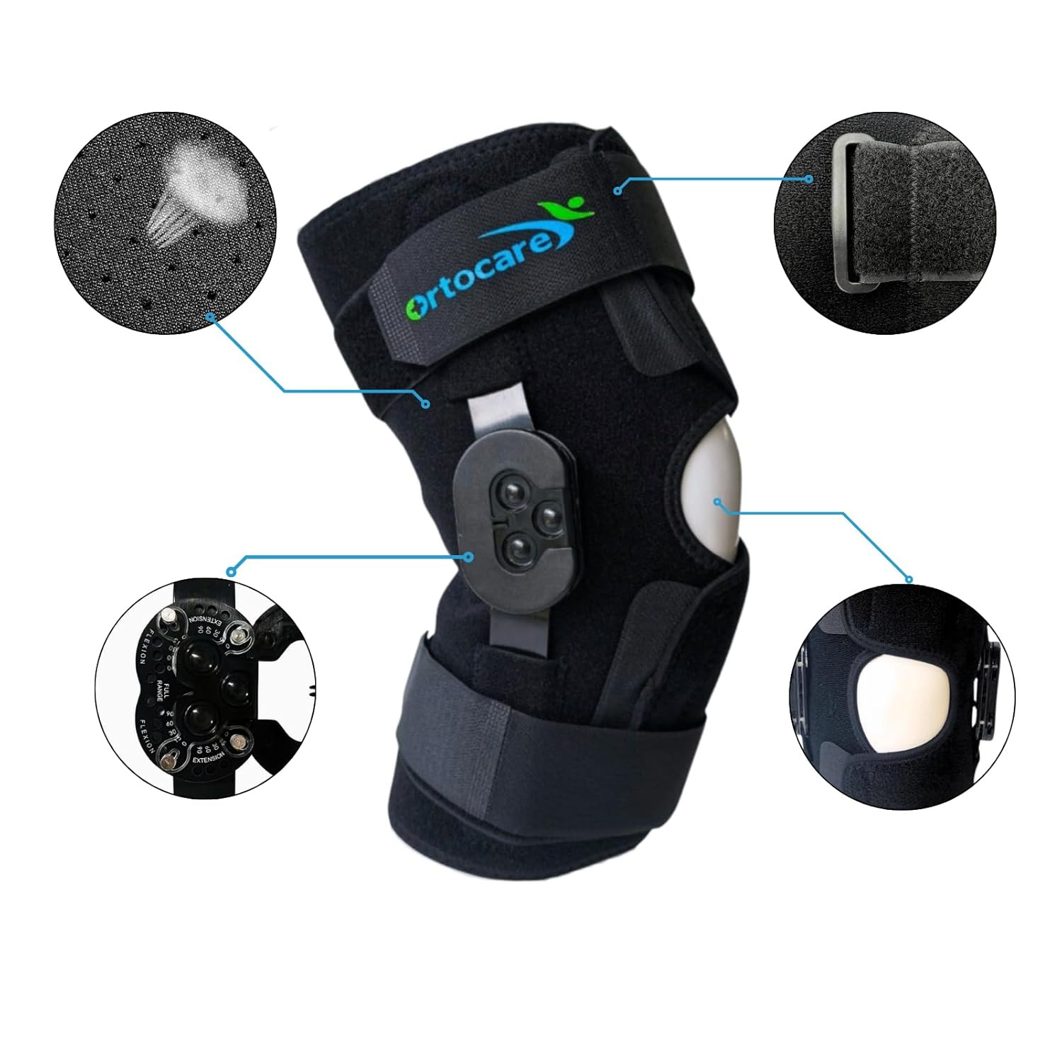 Hinged Knee Brace – ACL Support with Stabilizers for Injury Recovery