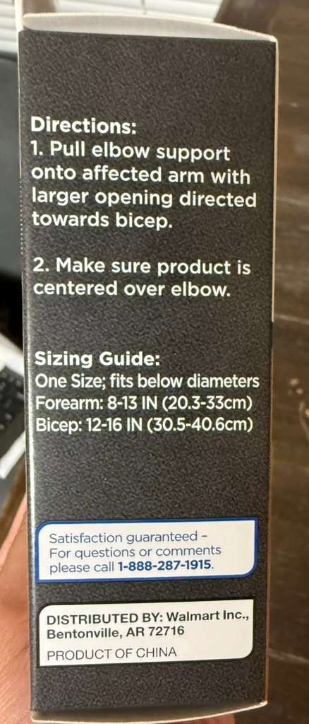 Elbow Support COPPER INFUSED 1 ELBOW SUPPORT