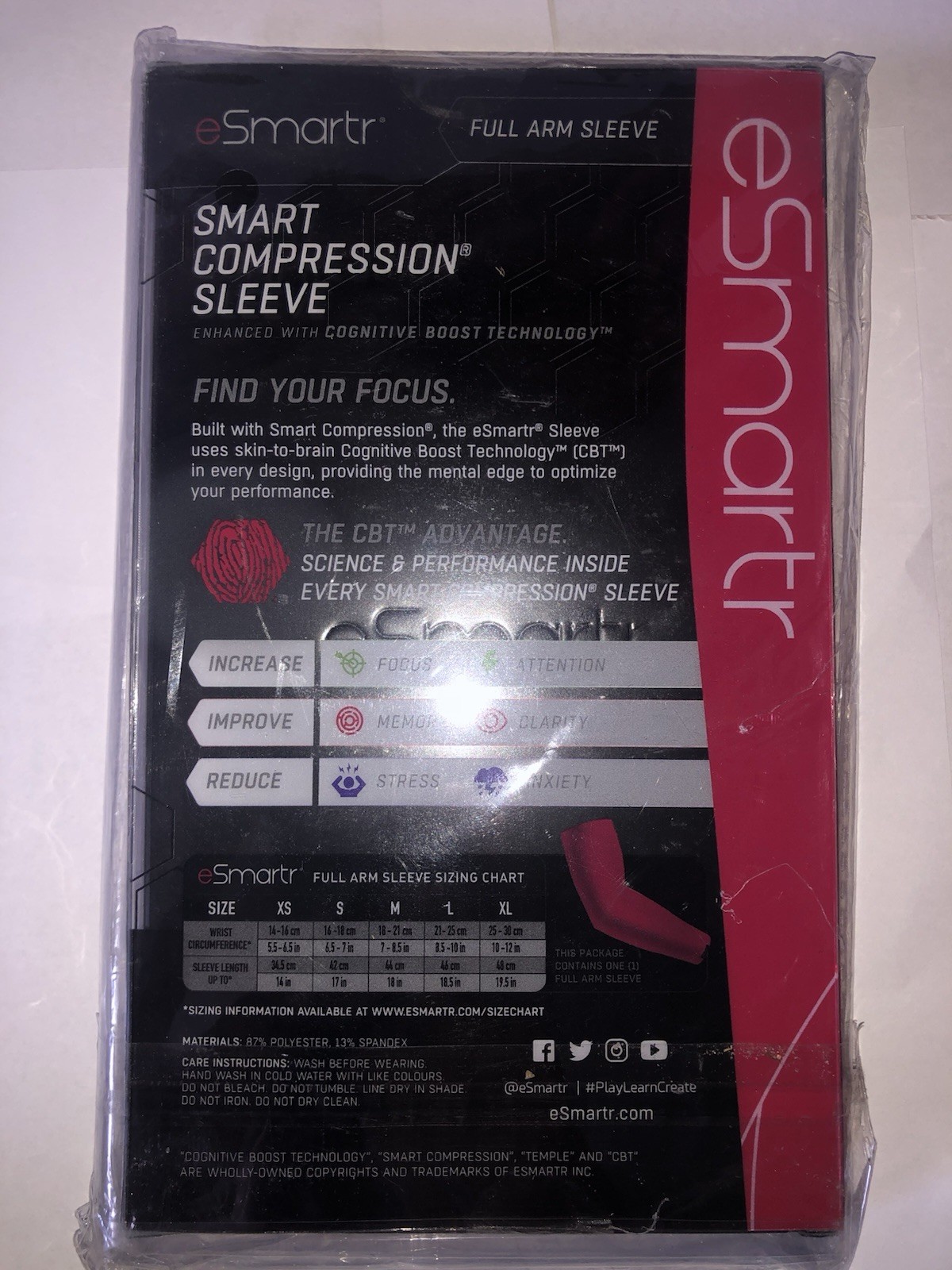 eSmartr Large Smart Compression Sleeve Built For Performance- New