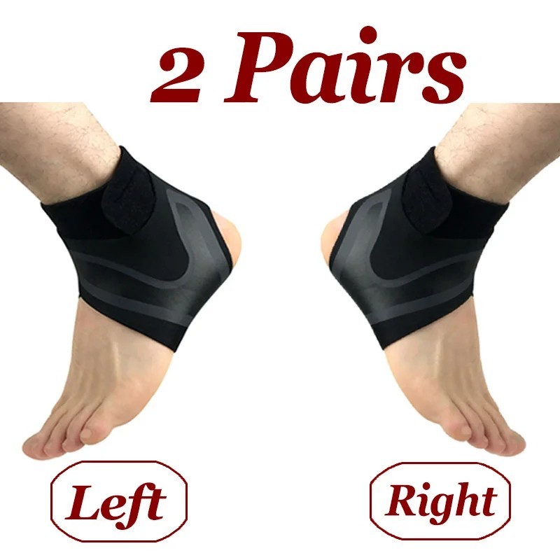 Adjustable Compression Ankle Support Brace for Running Hiking Basketball 1/2Pair