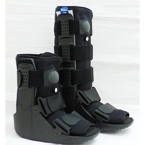 Premium Air Cam Walker Boot Ortho Foot Ankle Brace. Rocker Bottom for Easy Step