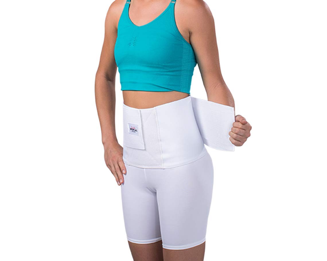 Saunders Sport All Back Support White Compression Shorts Womens Large Waist 32