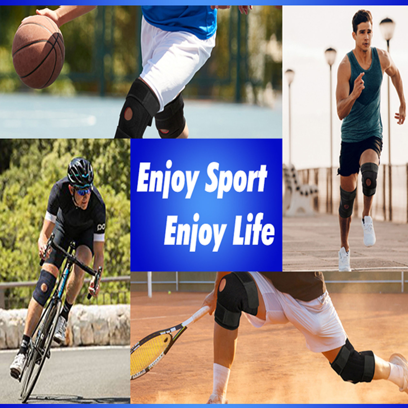 Knee Brace Compression Sleeve Support Sport Joint Arthritis Patella Stabilizer