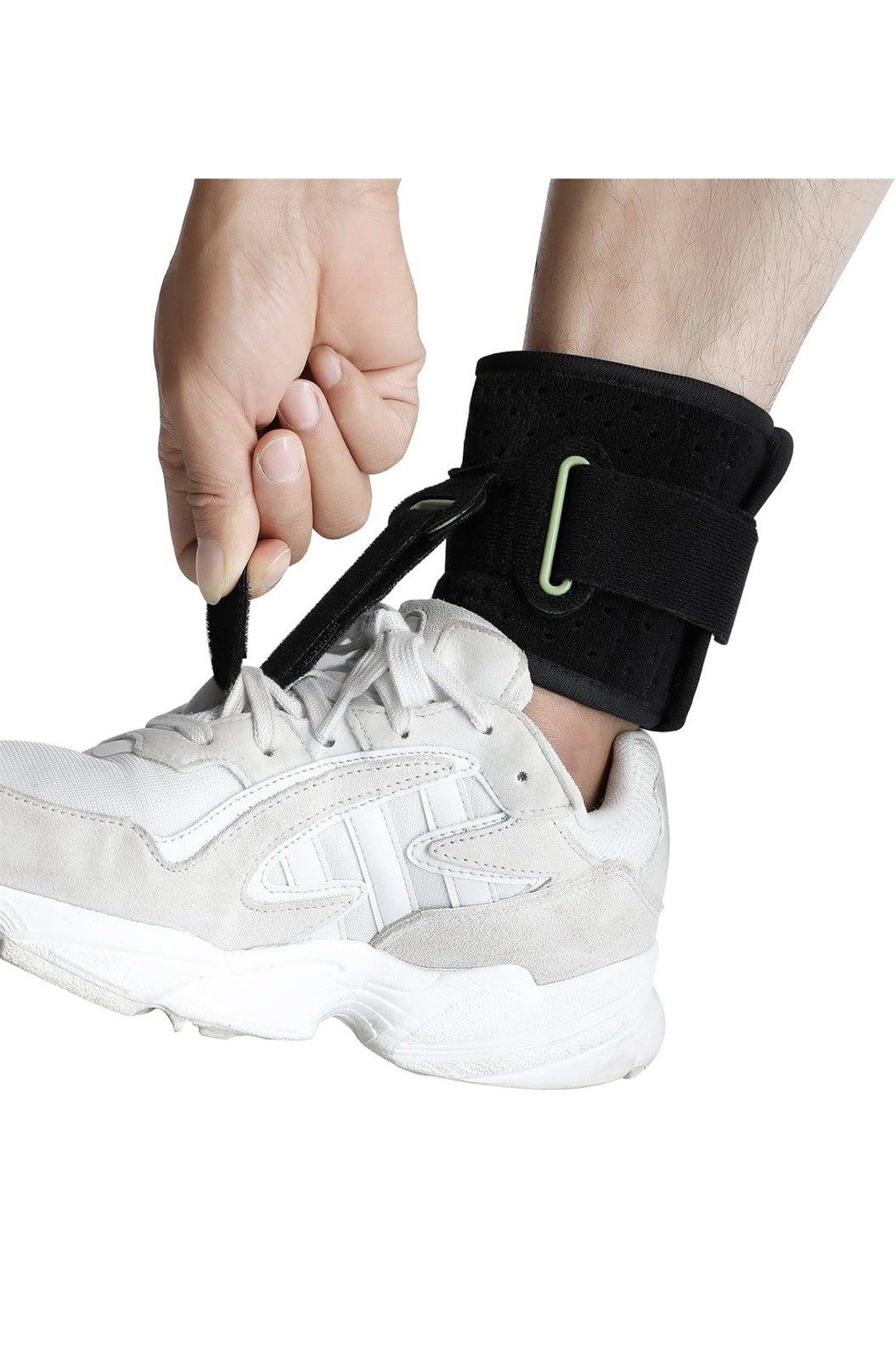Adjustable Foot Drop Brace for Ankle & Foot, One Size, Black, Unisex