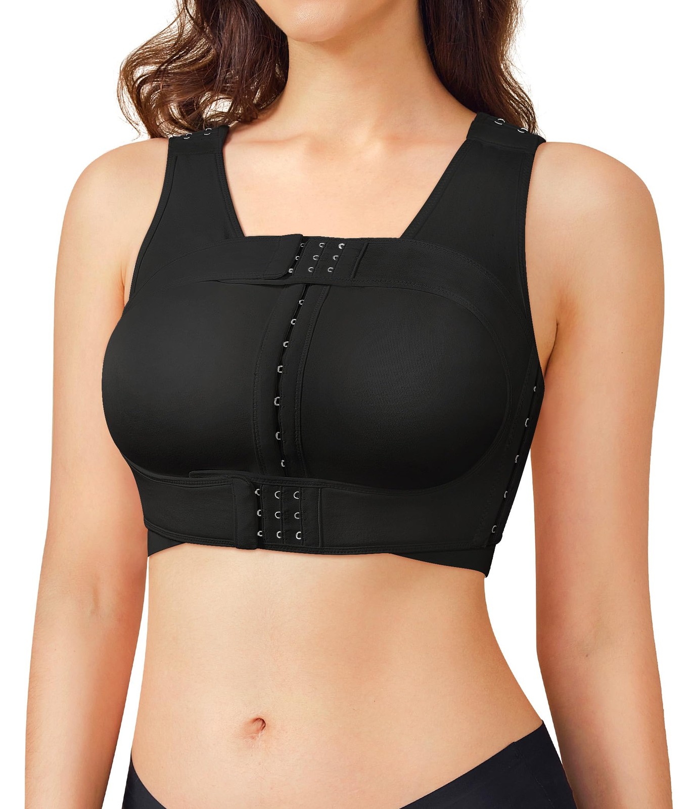 Front Closure Post Surgical Compression Everyday Bra for Women Mastectomy wit…