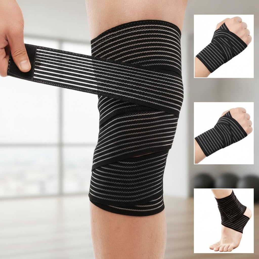 Adjustable Extra Long Knee Compression Bandage – Pain Relief for Active Adults
