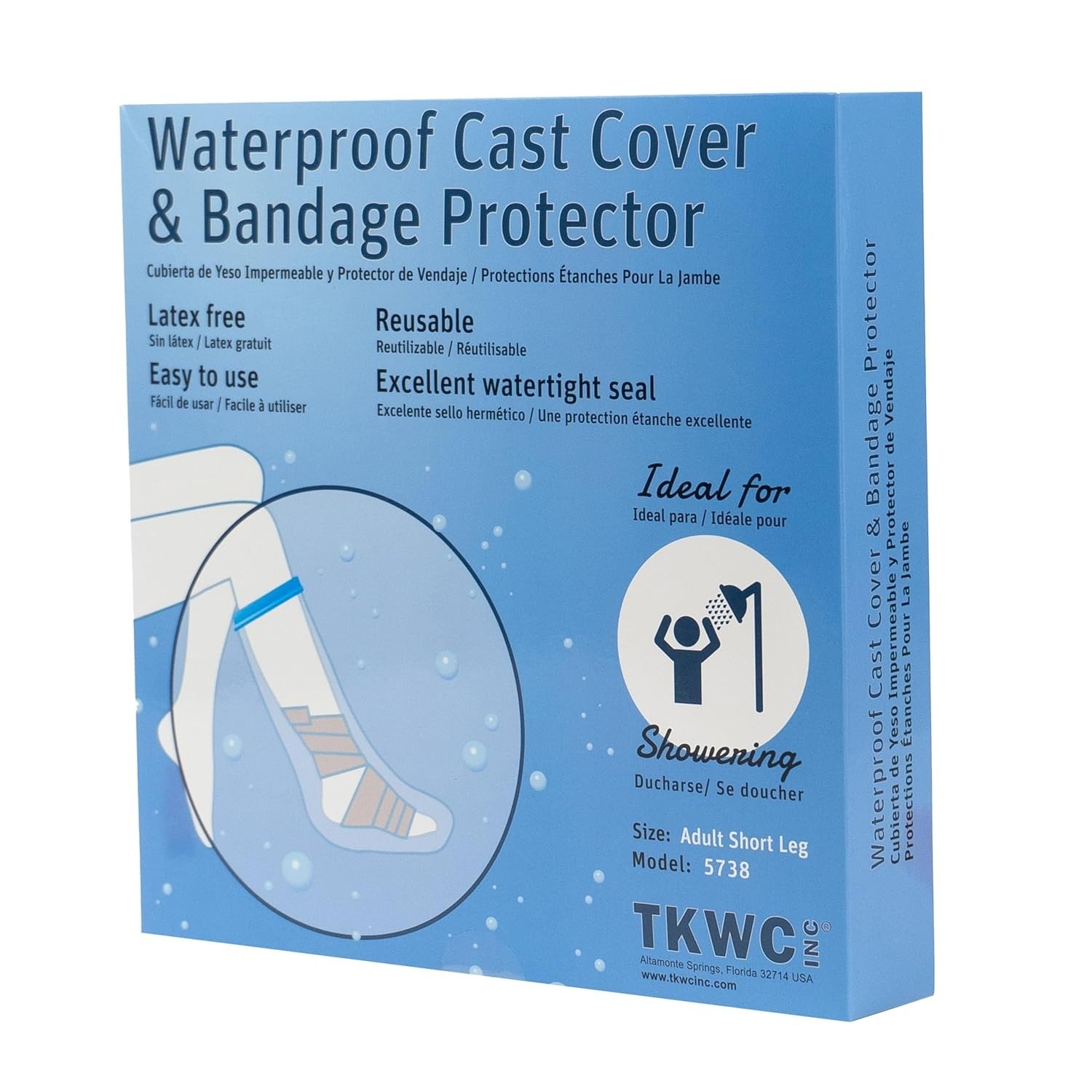 Reusable Waterproof Cast Cover for Adults – Easy & Secure Bathing Solution