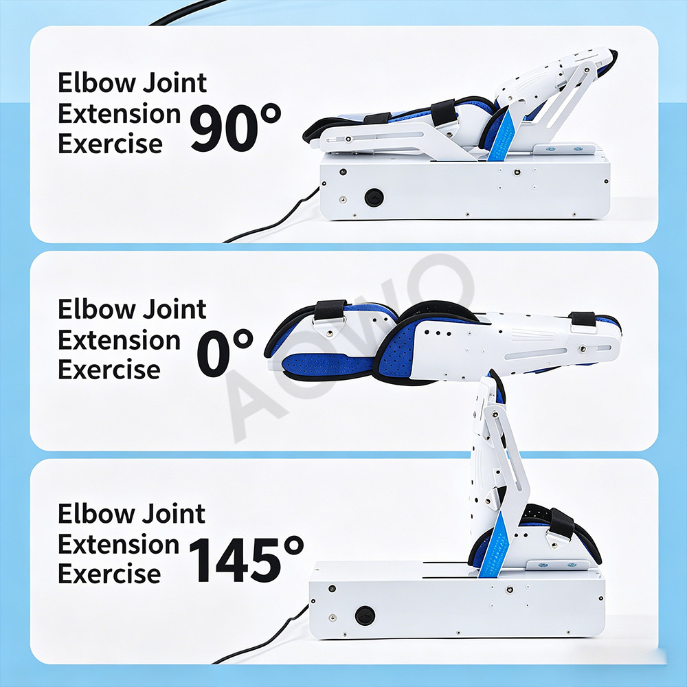 Adjustable Elbow Exerciser, 6-Speed CPM Machine for Post-Surgery Injury Recovery