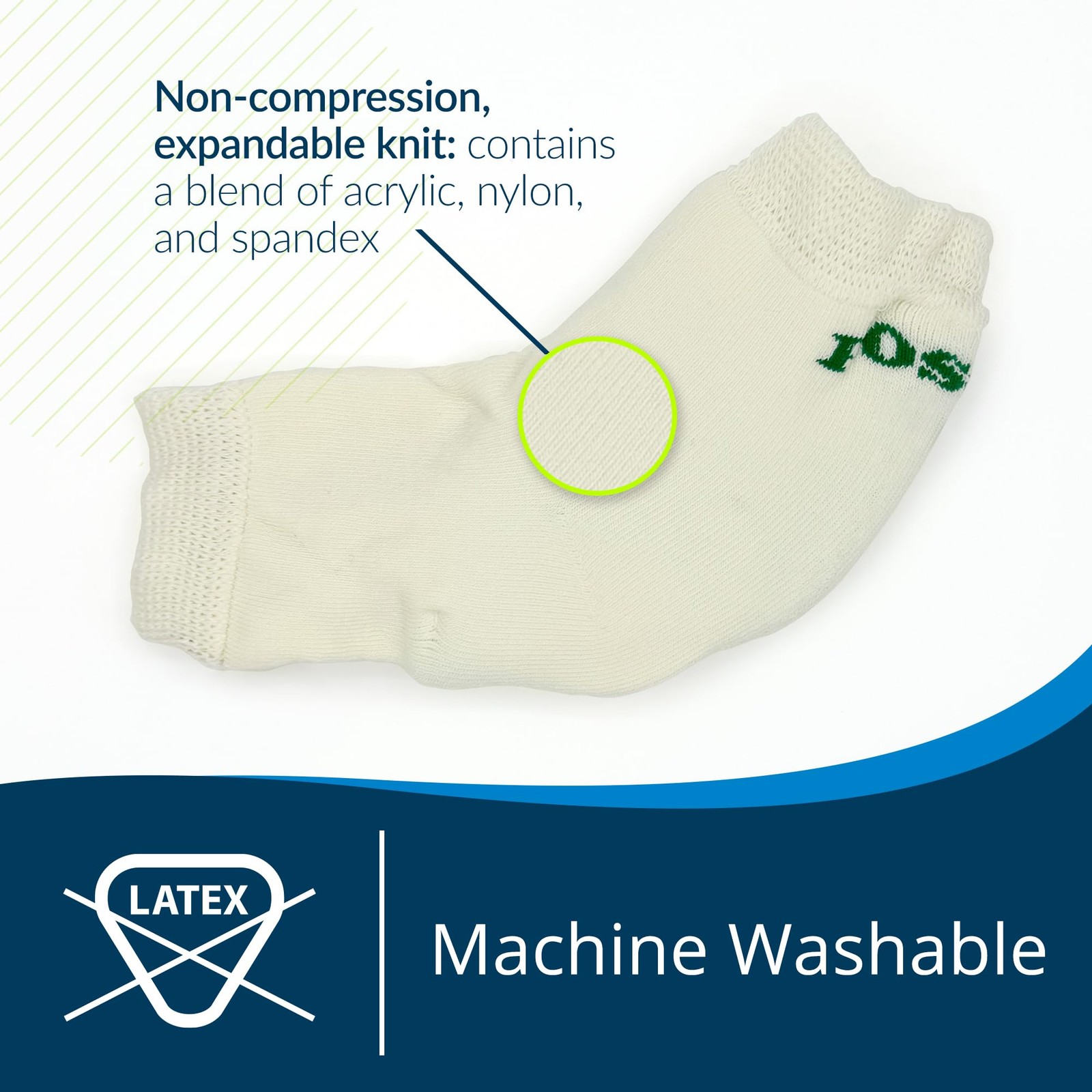 TIDI 6224L Heel and Elbow Protectors with Foam Pads ― Large ― White ― One Pai…