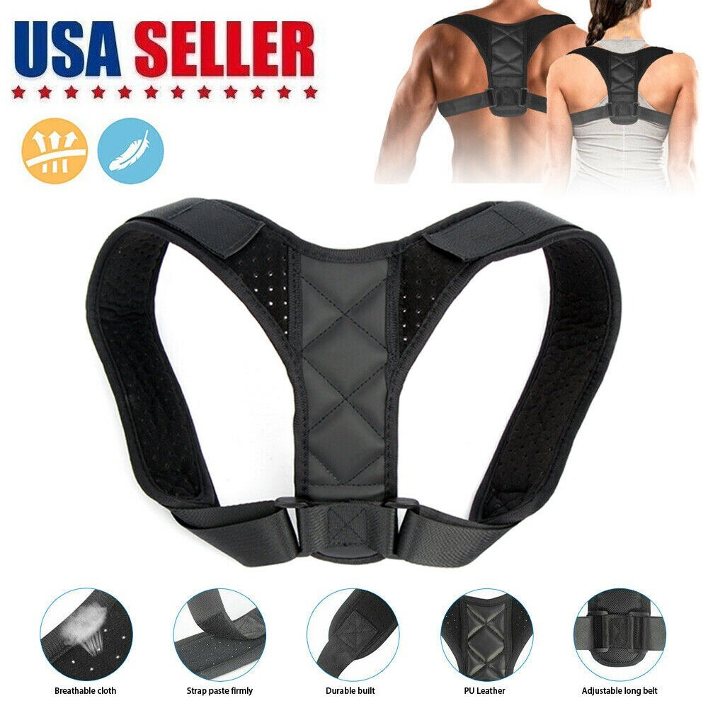 UNISEX POSTURE CORRECTOR ORTHOTICS SOFT BACK SUPPORT HUMPBACK COMFORTABLE HEALTH