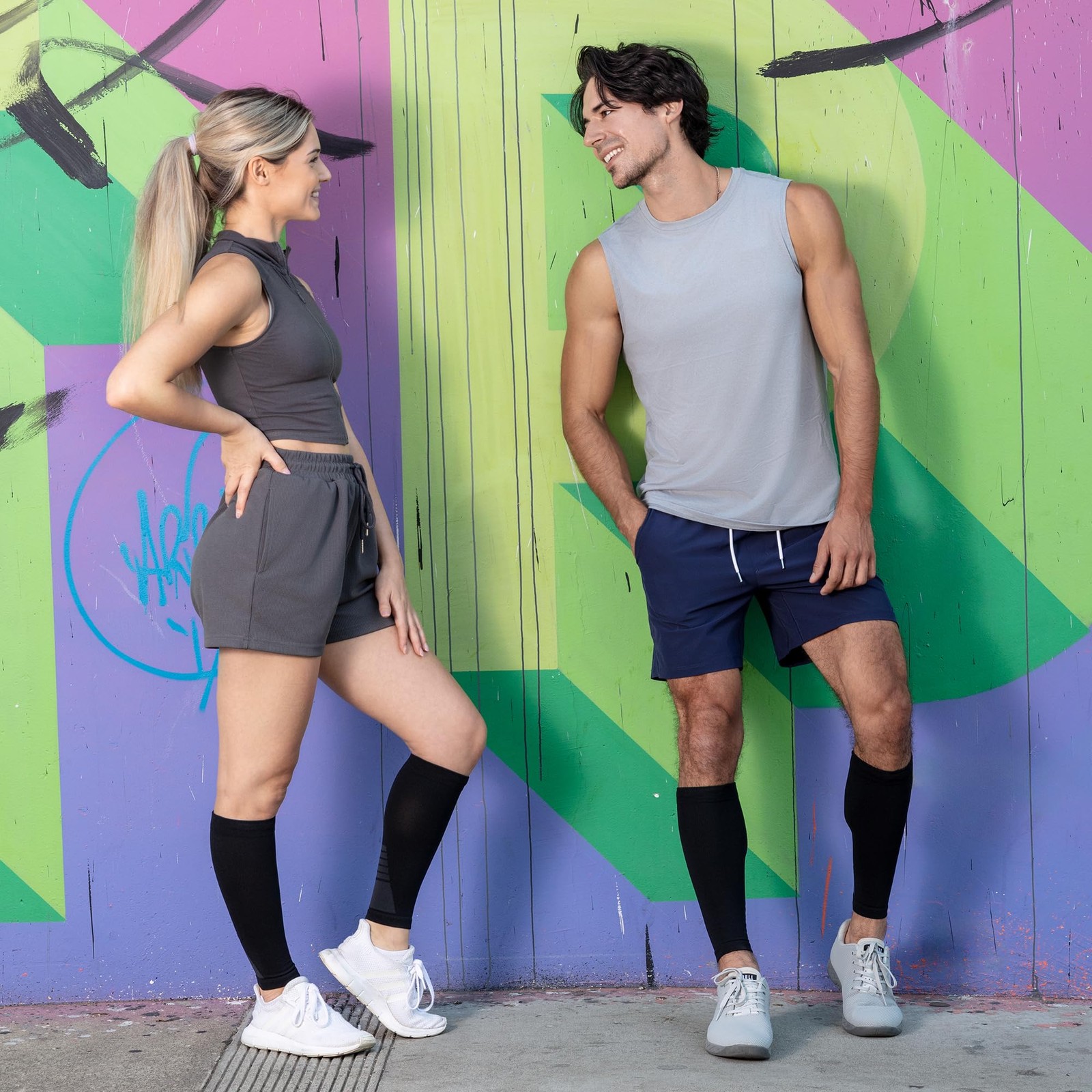 Calf Compression Sleeves for Men and Women – (1 Pair) Footless Compression So…