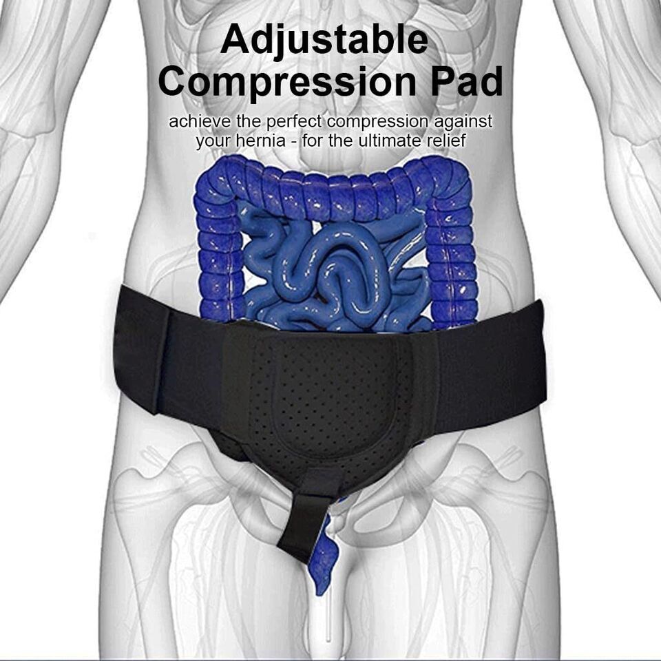 Hernia Support Belt Men Truss Brace Double Inguinal Groin Hernia Belt Left Side