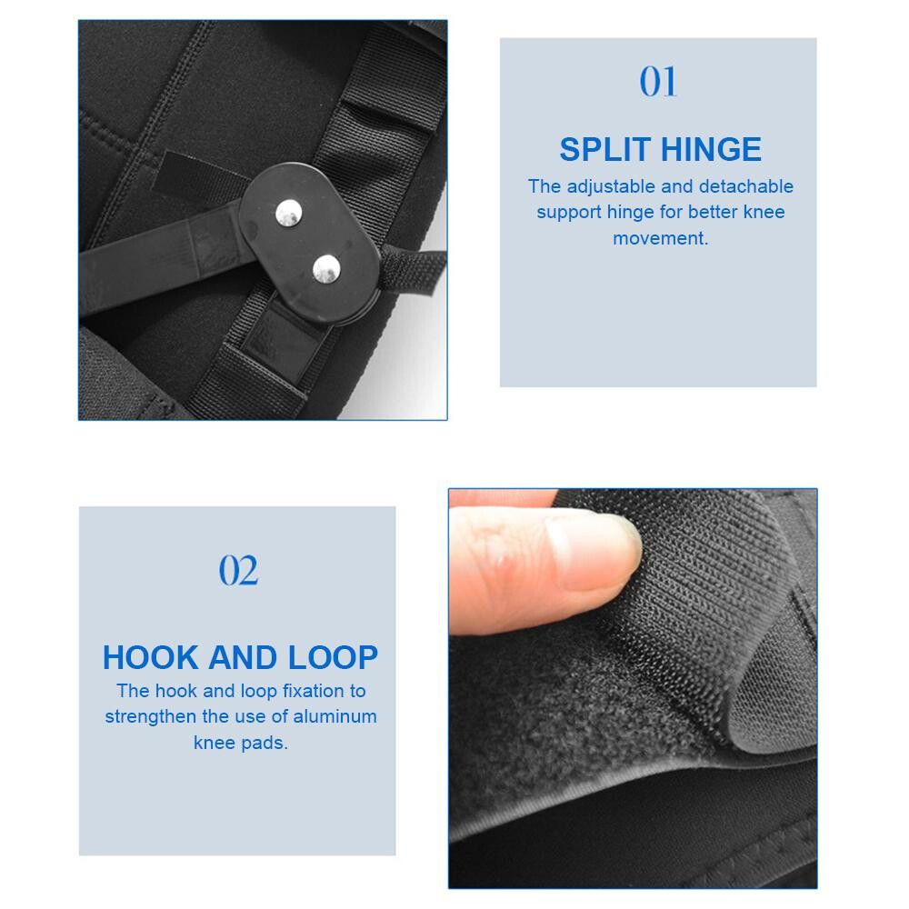 Hinged Knee Brace Compression Sleeve Open Patella Stabilizer Joint Support Wrap