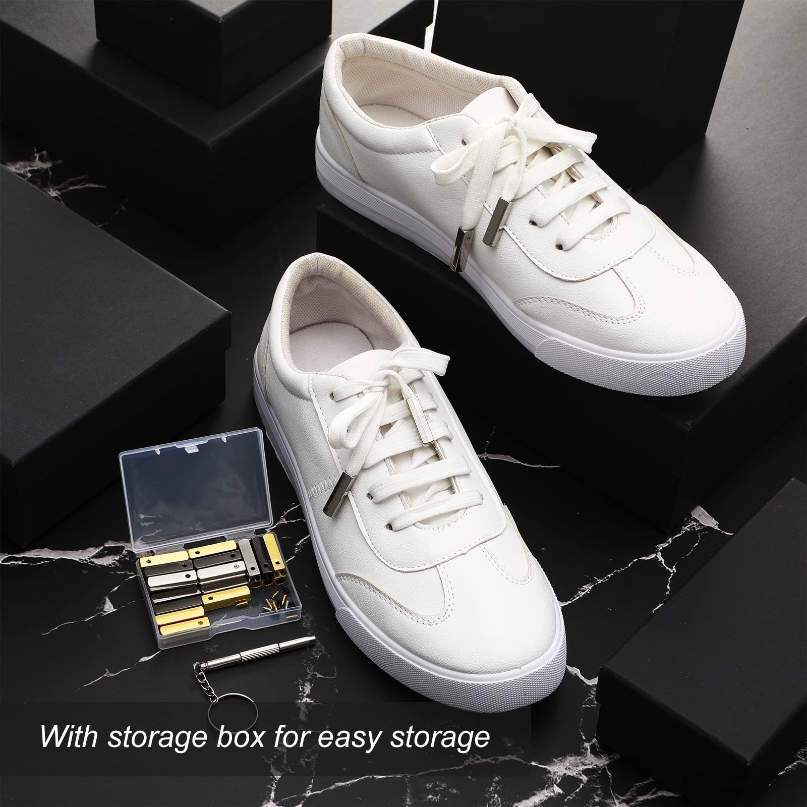 30 Pcs Metal Aglets Shoelace Tips Shoe Lace Hoodie String Caps DIY Screwdriver