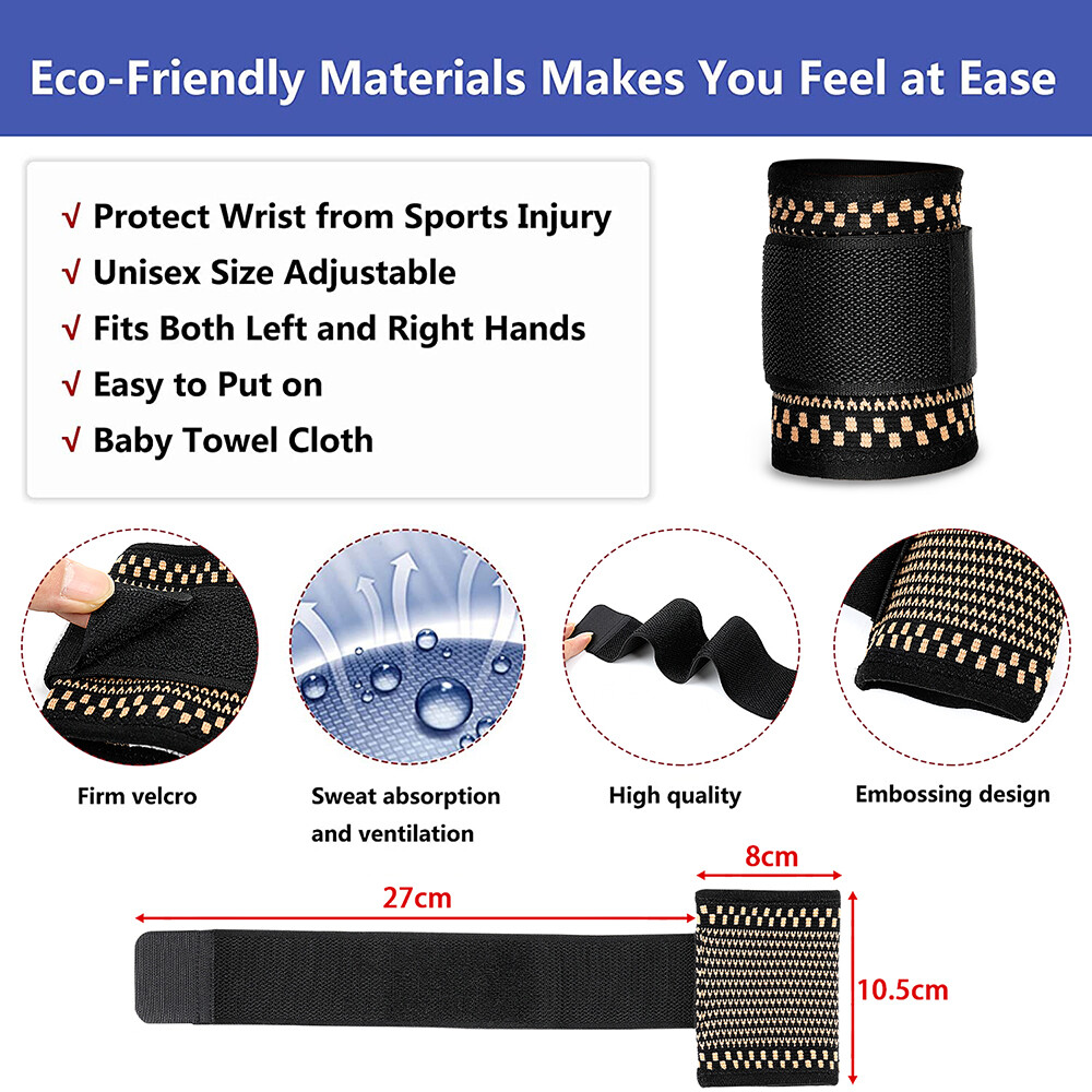 Wrist Support Hand Brace Band Wrap Adjustable Strap Sports Carpal Tunnel Bandage