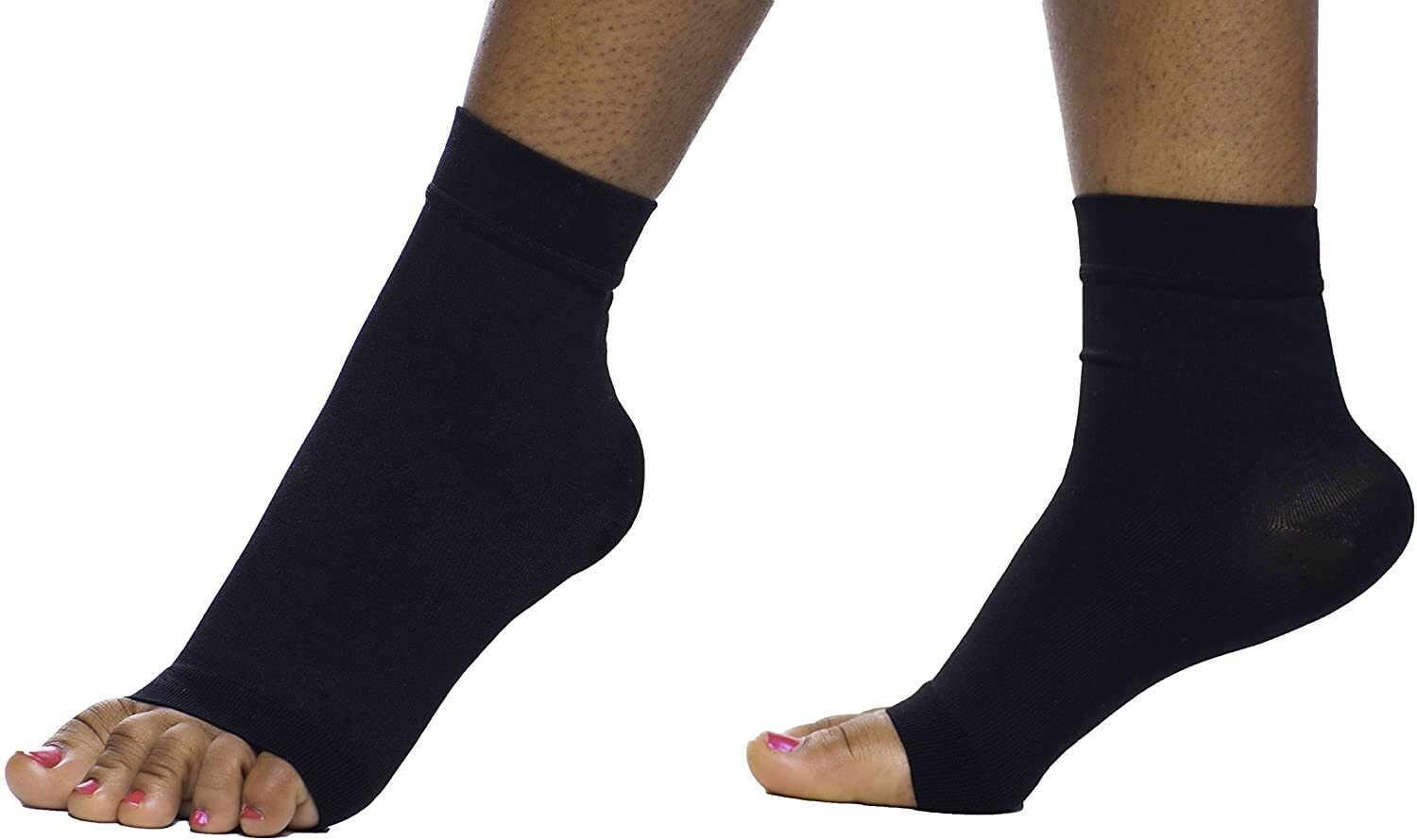 STITCH & FLOW Plantar Fasciitis Compression Socks Heel, Ankle & Arch 2PK 4 Pair