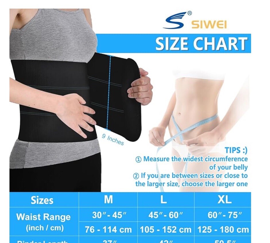 Siwei Elastic Waist Band for Stomach Support & Compression -Medium